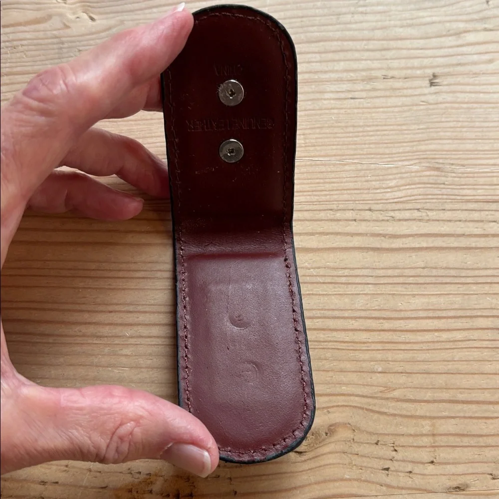 MISSISSIPPI STATE Leather Money Clip - Dark Brown and Silver...Genuine Leather - Picture 4 of 6